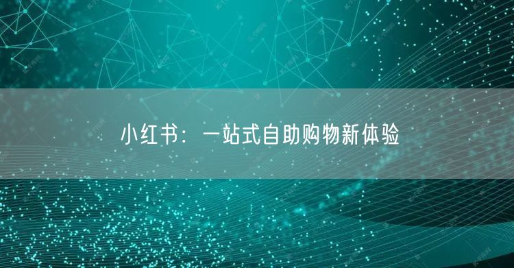 小红书：一站式自助购物新体验