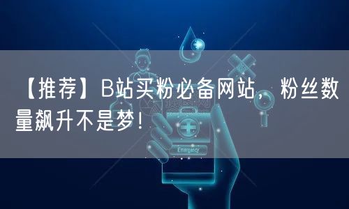 【推荐】B站买粉必备网站，粉丝数量飙升不是梦！