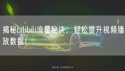 揭秘bilibili流量秘诀，轻松提升视频播放数据！