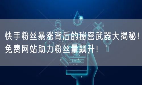 快手粉丝暴涨背后的秘密武器大揭秘！免费网站助力粉丝量飙升！