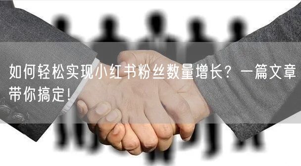 如何轻松实现小红书粉丝数量增长？一篇文章带你搞定！