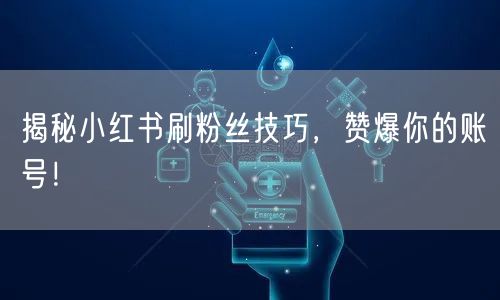 揭秘小红书刷粉丝技巧,赞爆你的账号!