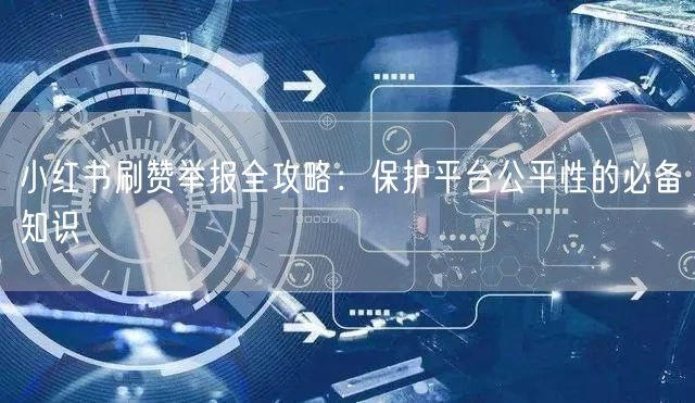 小红书刷赞举报全攻略：保护平台公平性的必备知识
