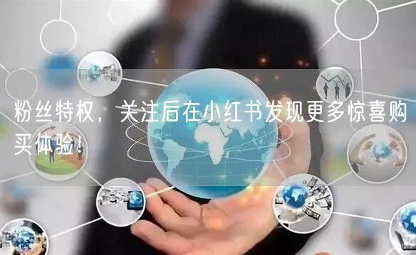 粉丝特权,关注后在小红书发现更多惊喜购买体验!