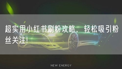 超实用小红书刷粉攻略，轻松吸引粉丝关注!