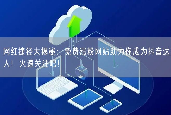 网红捷径大揭秘：免费涨粉网站助力你成为抖音达人！火速关注吧！