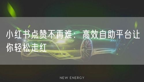 小红书点赞不再难：高效自助平台让你轻松走红