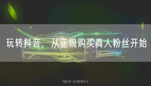 玩转抖音,从正规购买真人粉丝开始