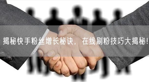 揭秘快手粉丝增长秘诀，在线刷粉技巧大揭秘！