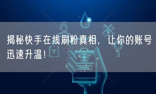 揭秘快手在线刷粉真相，让你的账号迅速升温！