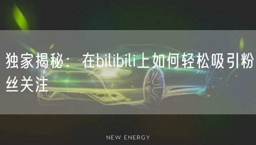 独家揭秘：在bilibili上如何轻松吸引粉丝关注