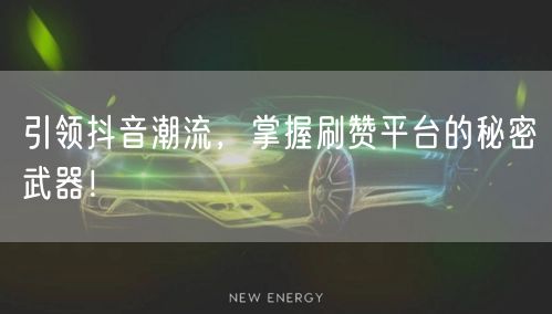 引领抖音潮流，掌握刷赞平台的秘密武器！