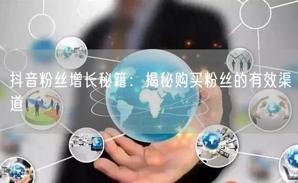 抖音粉丝增长秘籍：揭秘购买粉丝的有效渠道
