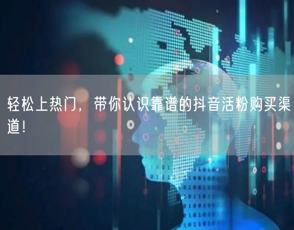 轻松上热门，带你认识靠谱的抖音活粉购买渠道！