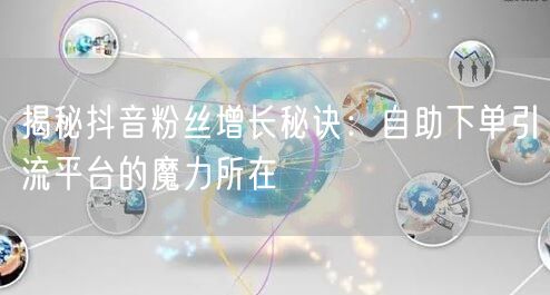 揭秘抖音粉丝增长秘诀：自助下单引流平台的魔力所在
