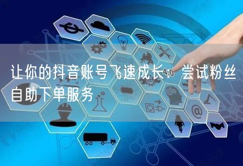 让你的抖音账号飞速成长：尝试粉丝自助下单服务