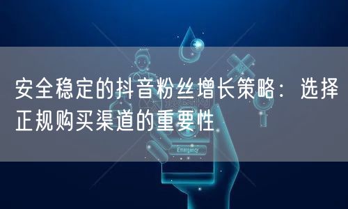 安全稳定的抖音粉丝增长策略：选择正规购买渠道的重要性