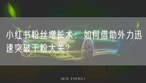 小红书粉丝增长术:如何借助外力迅速突破千粉大关?