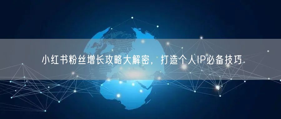 小红书粉丝增长攻略大解密，打造个人IP必备技巧