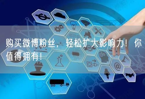 购买微博粉丝，轻松扩大影响力！你值得拥有！