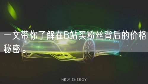 一文带你了解在B站买粉丝背后的价格秘密。