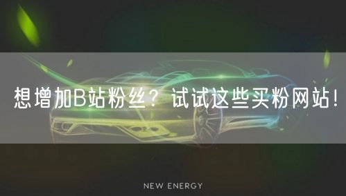 想增加B站粉丝?试试这些买粉网站!