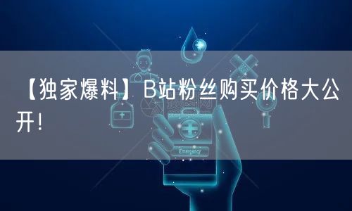 【独家爆料】B站粉丝购买价格大公开！
