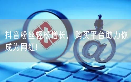 抖音粉丝轻松增长，购买平台助力你成为网红!