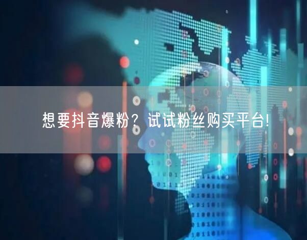 想要抖音爆粉？试试粉丝购买平台!