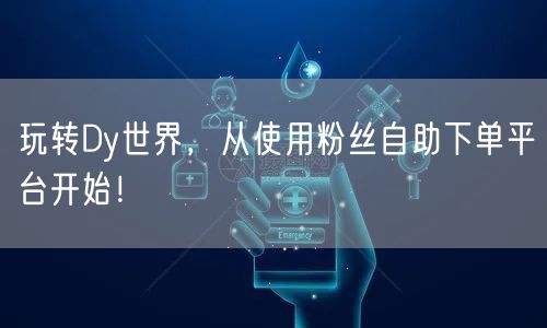 玩转Dy世界，从使用粉丝自助下单平台开始！