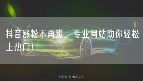 抖音涨粉不再难，专业网站助你轻松上热门！