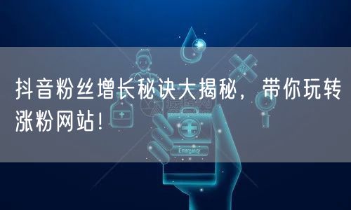 抖音粉丝增长秘诀大揭秘，带你玩转涨粉网站！